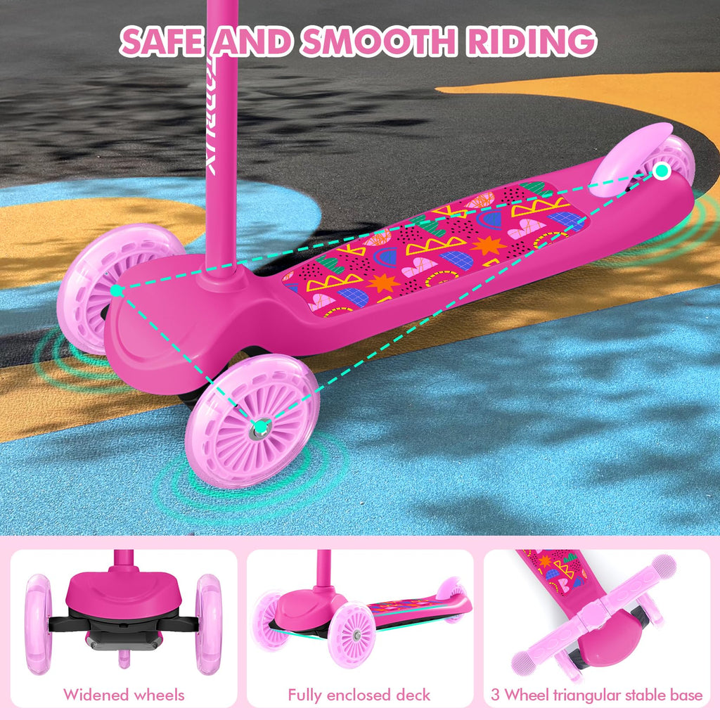Kids 3-Wheel Scooter with Light-Up Deck and Wheels F617232