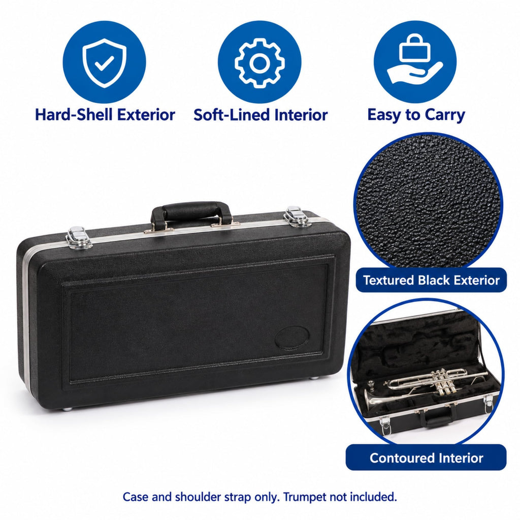 Lightweight ABS Hard Case for Bb Trumpet, Black R246