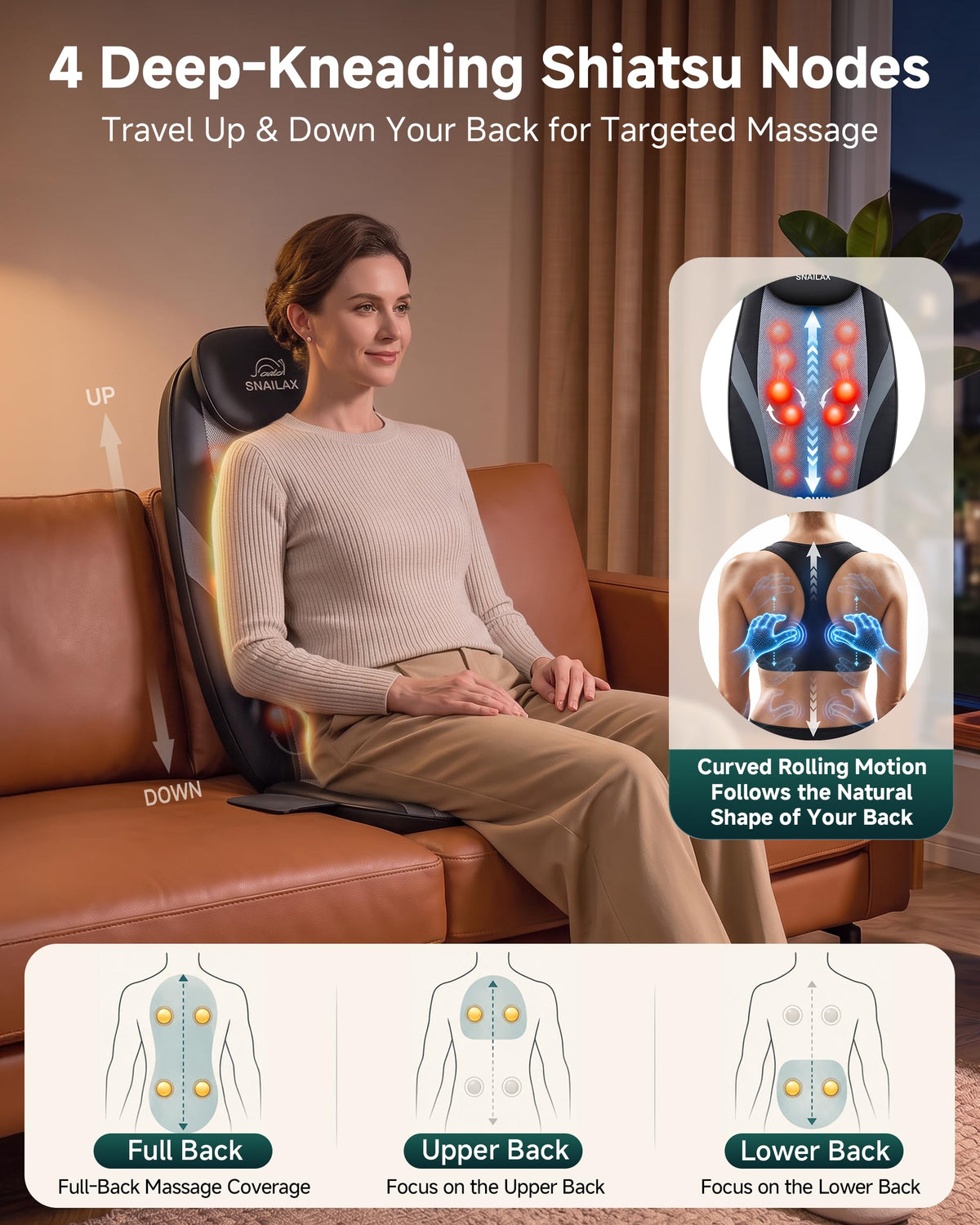 Shiatsu Back Massager with Heat U633507