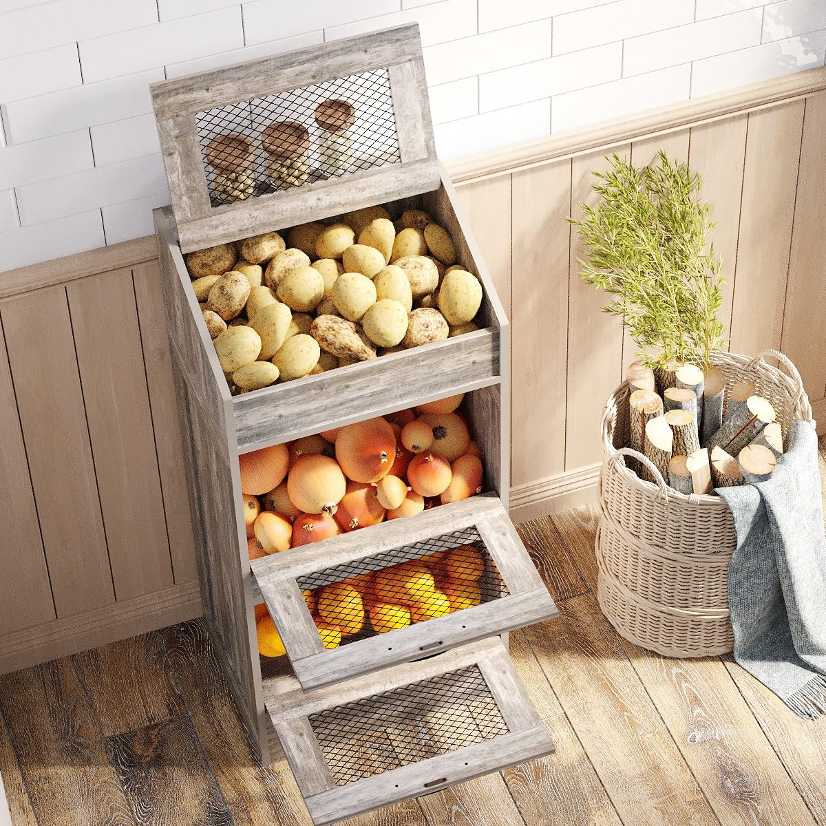 Potato Storage Bin with Lid M285