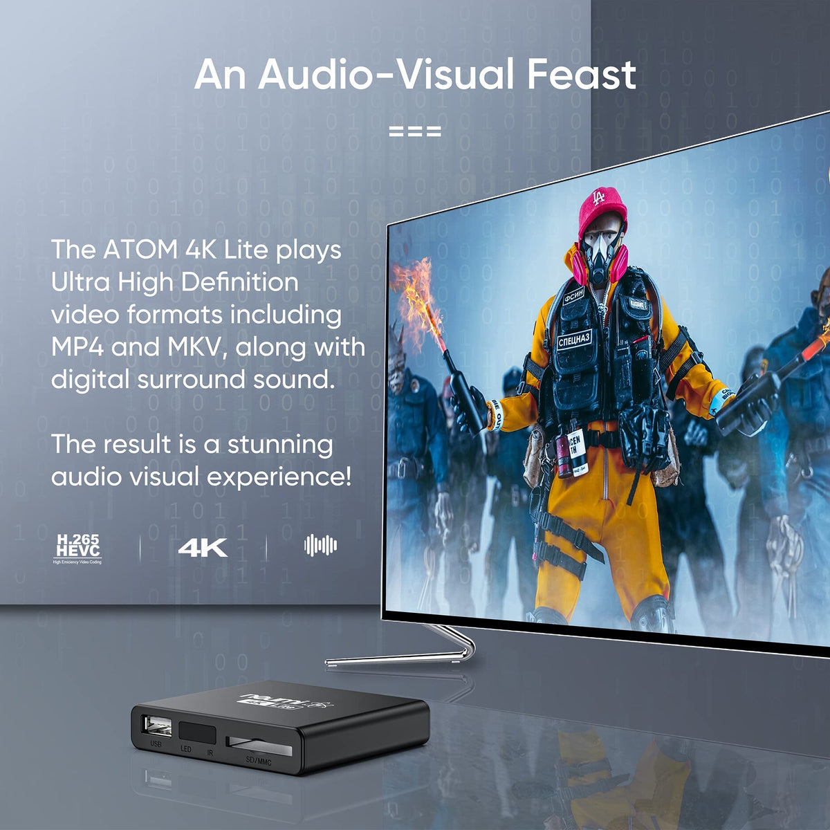 4K Media Player for USB Drives and SD Cards I941006