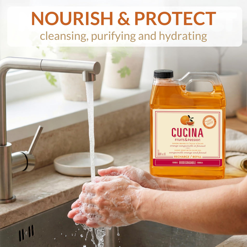 Liquid Hand Soap Refill, Orange & Fennel, 1 L B1586