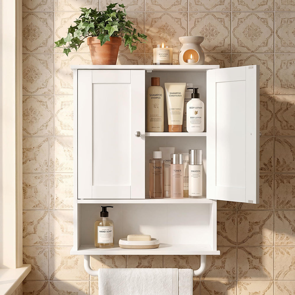 Wall Mounted Cabinet with 2 Doors and Adjustable Shelves A22983