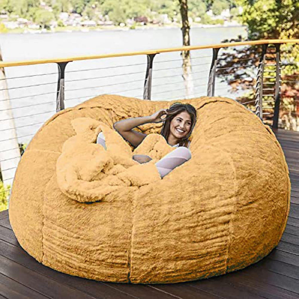 Yellow 6FT Bean Bag Chair Cover D421506