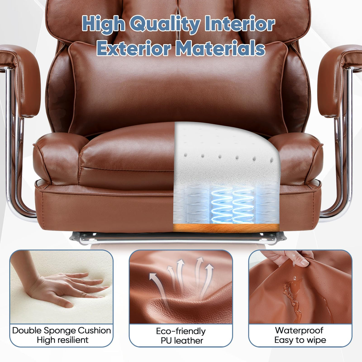 Ergonomic PU Leather Office Chair U7791