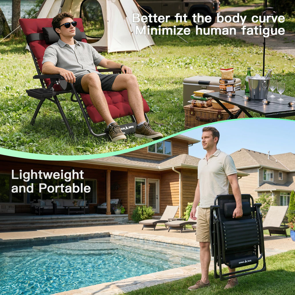Oversized Folding Reclining Patio Lounge Chair G66806