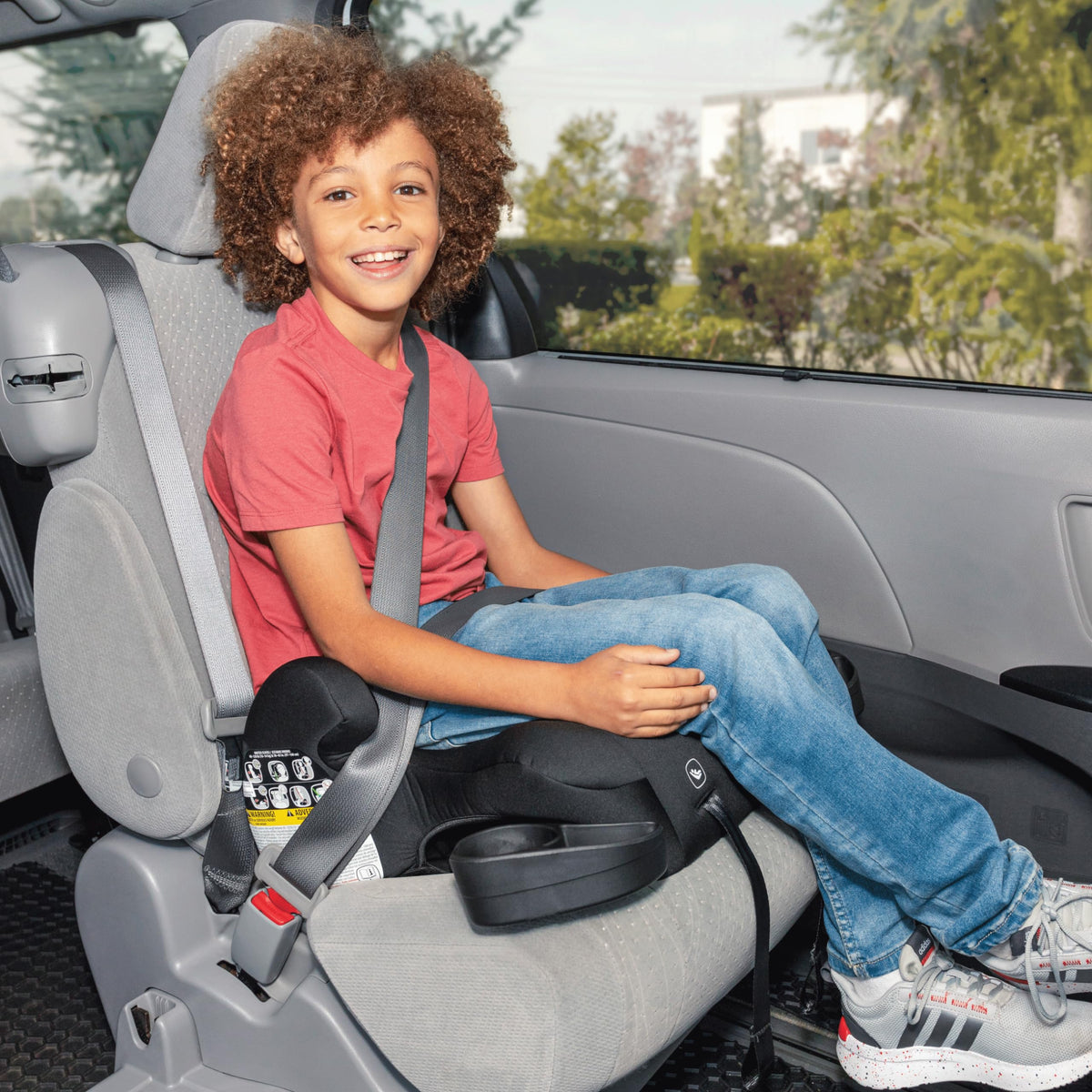 2-in-1 Belt Positioning Booster Seat, Black J62559