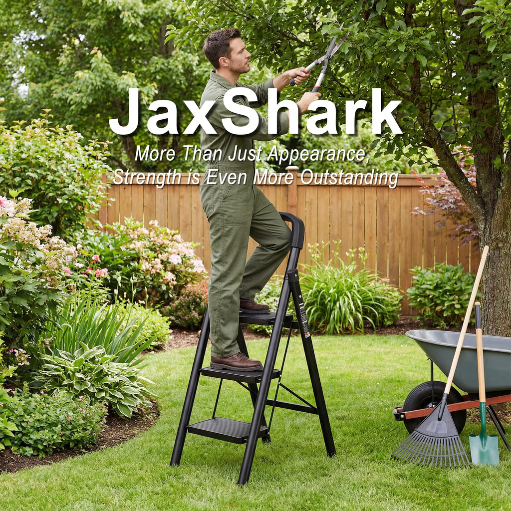 Folding Step Stool with Handrail D490