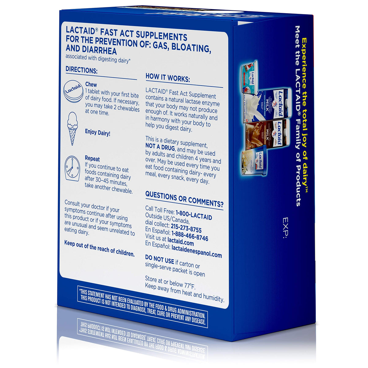 Lactose Intolerance Chewables with Lactase Enzymes, Vanilla Twist, 32 Pks of 1-ct K93224