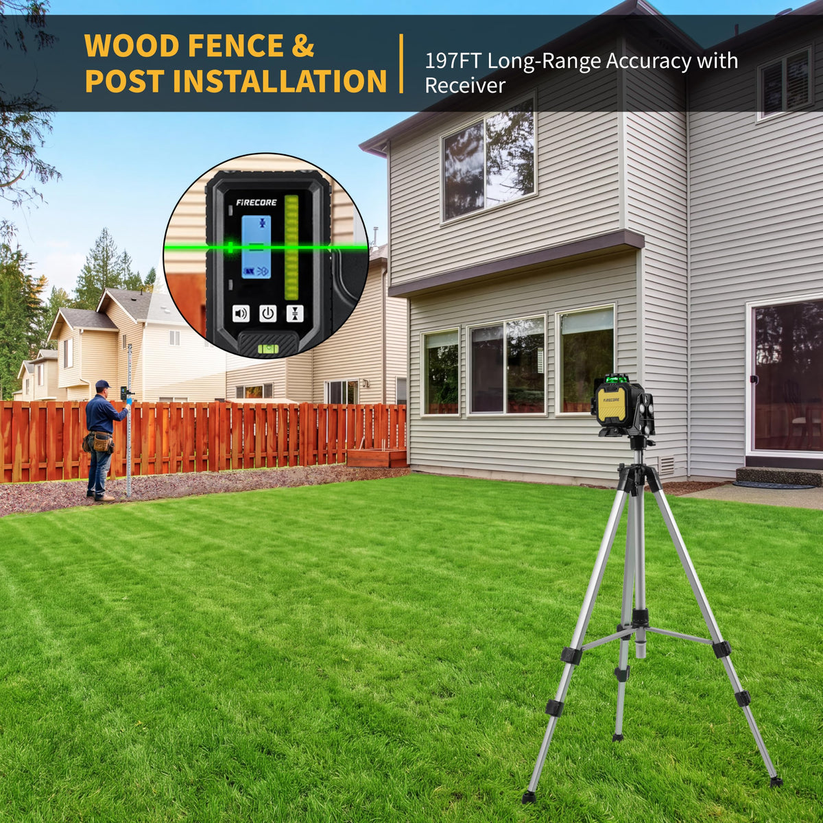 Self-Leveling Laser Level Kit with Receiver & Tripod T258033