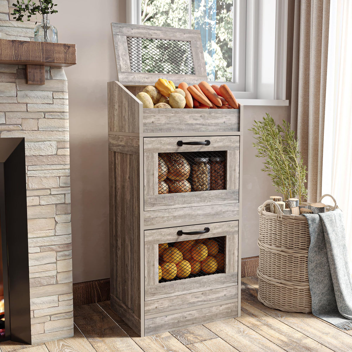 Potato Storage Bin with Lid M285