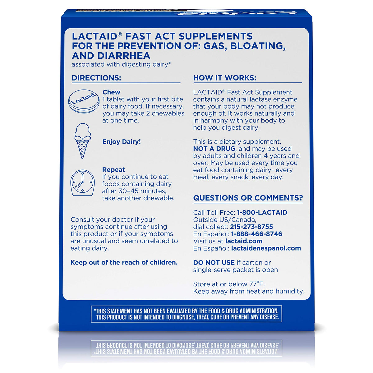 Lactose Intolerance Chewables with Lactase Enzymes, Vanilla Twist, 32 Pks of 1-ct K93224