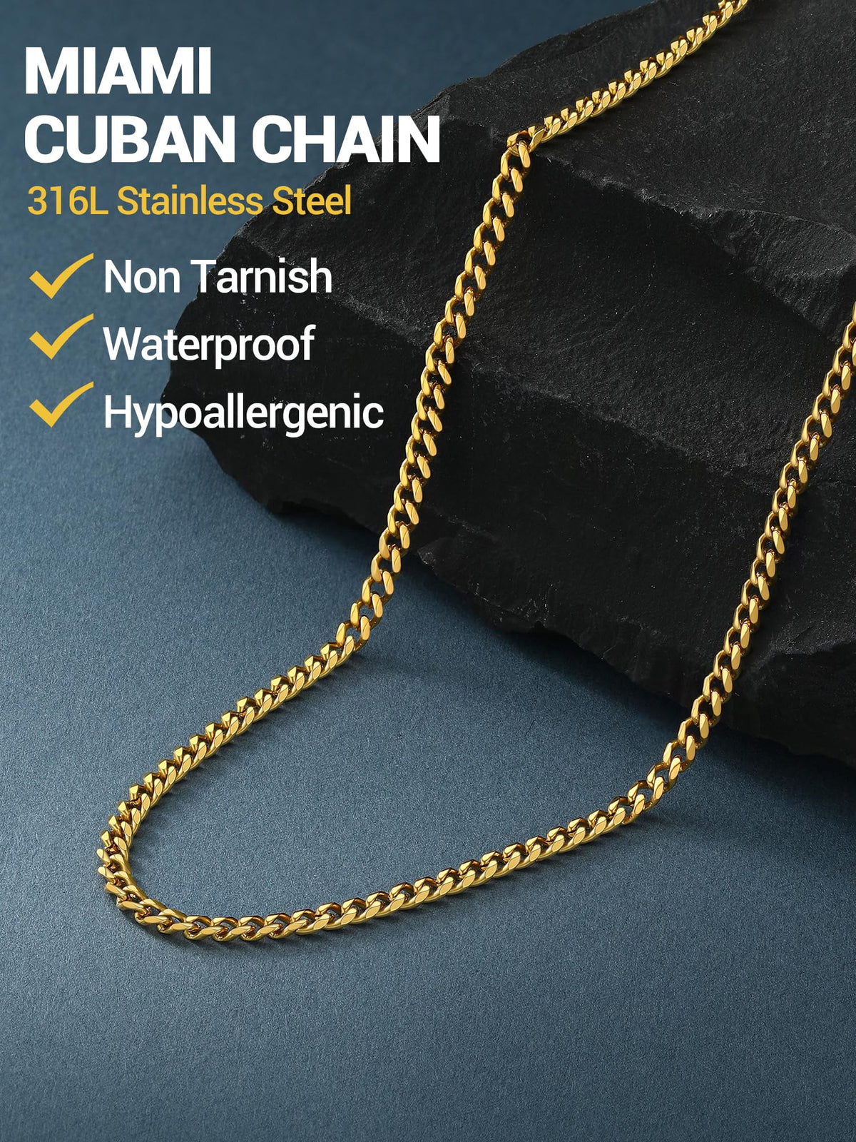 Cuban Chain Necklace 316L Stainless Steel N516402