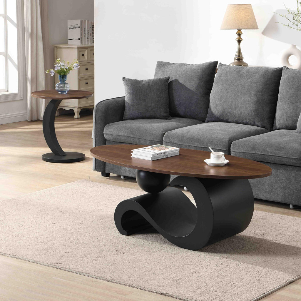 Black Walnut Coffee Table Set of 2 M423
