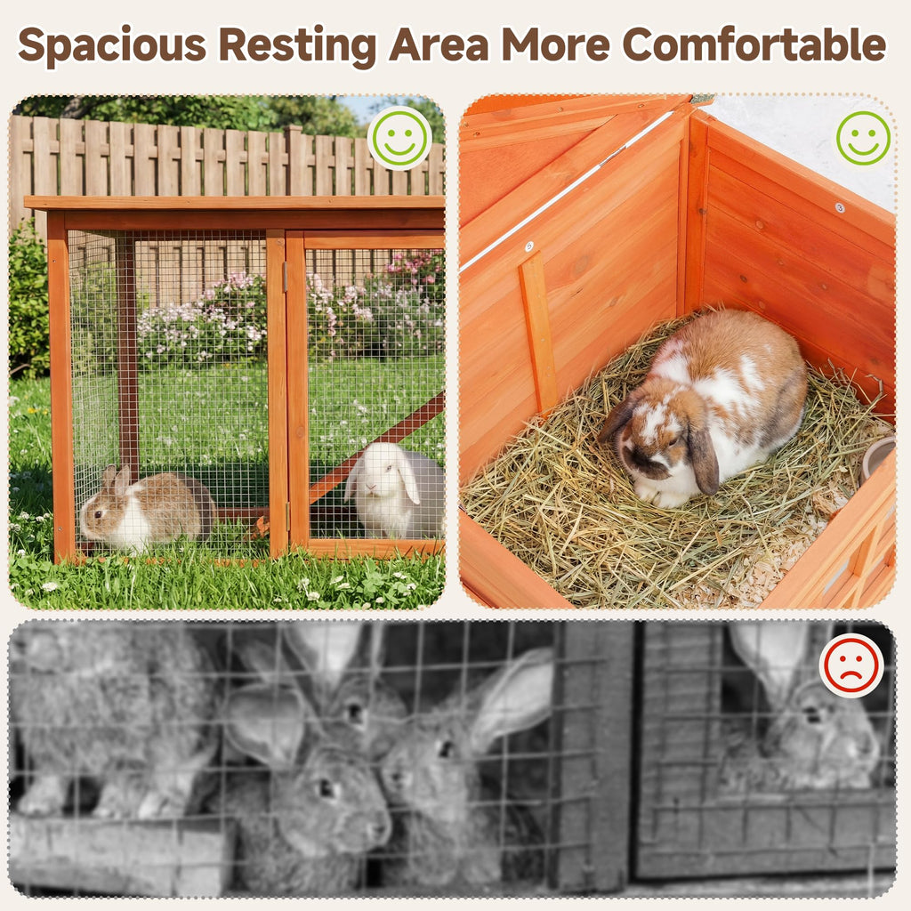 Large Outdoor Indoor Wooden Rabbit Hutch Y279