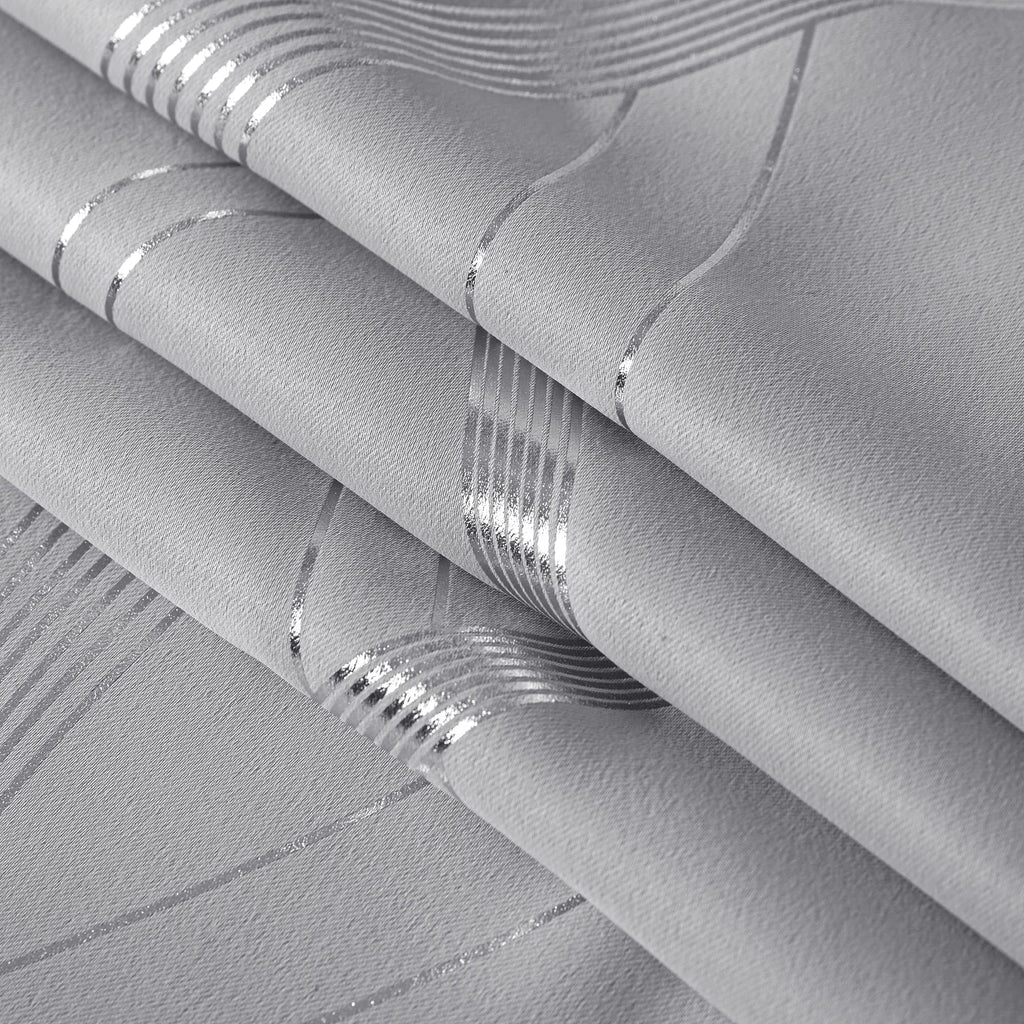 Silver Grey Pattern Curtains 52 x 84 Inch G7762