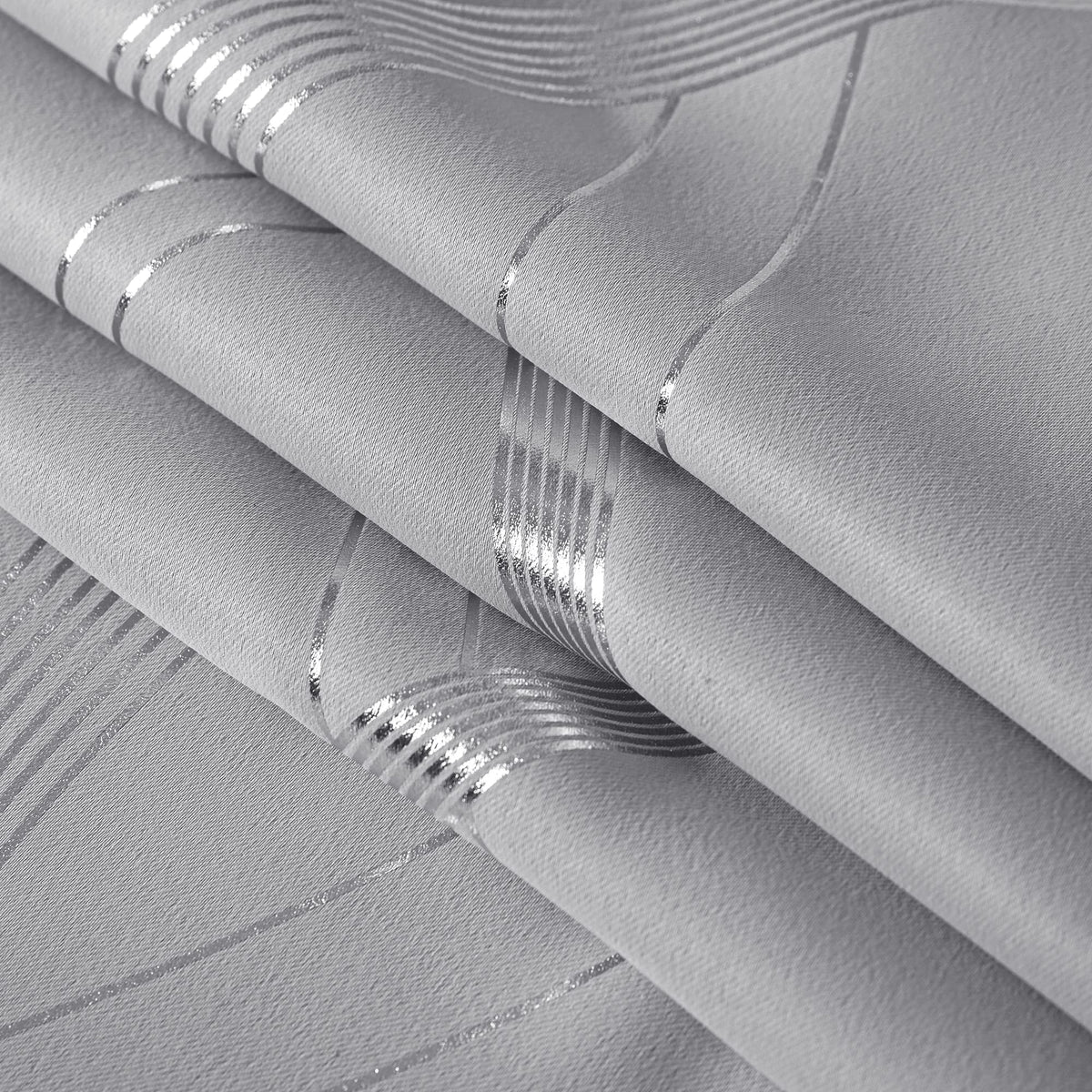 Silver Grey Pattern Curtains 52 x 84 Inch G7762