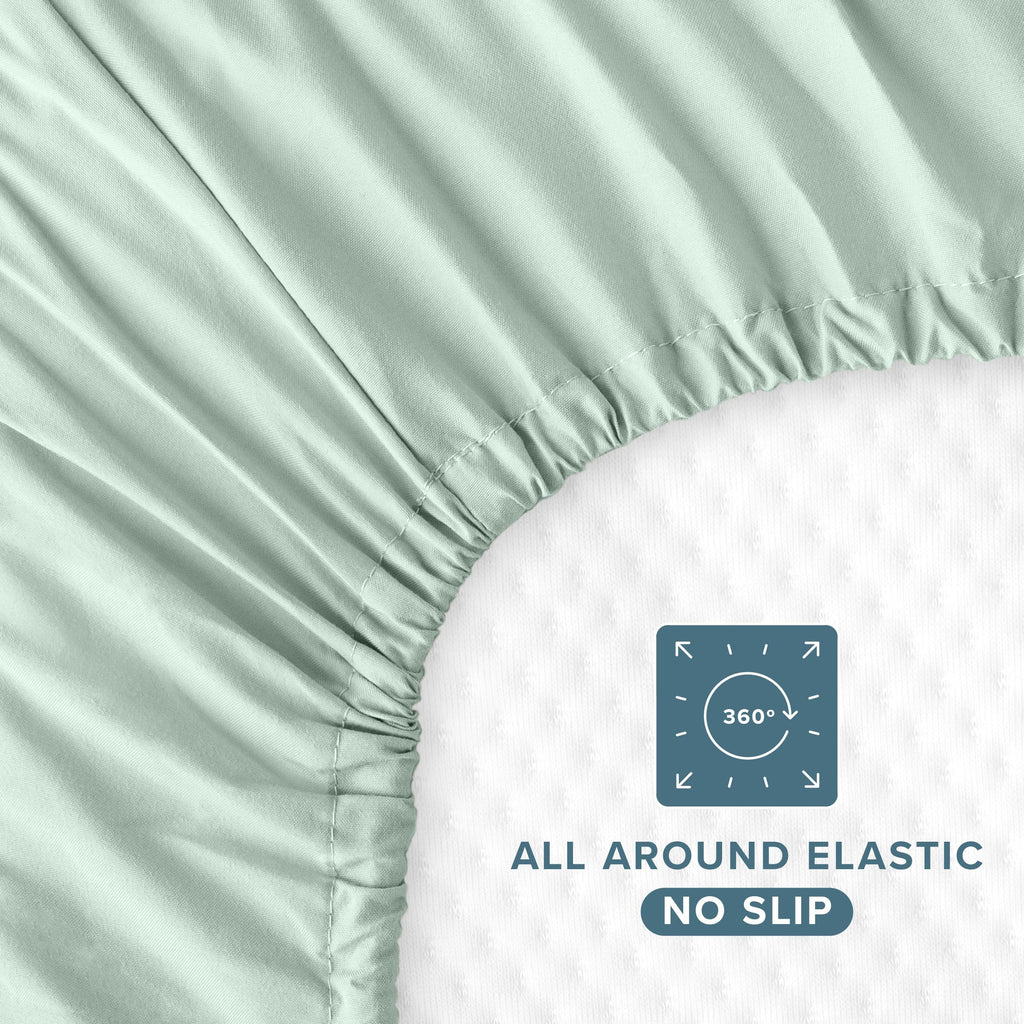 3-Pack Ultra-Soft Microfiber Fitted Crib Sheet C9429